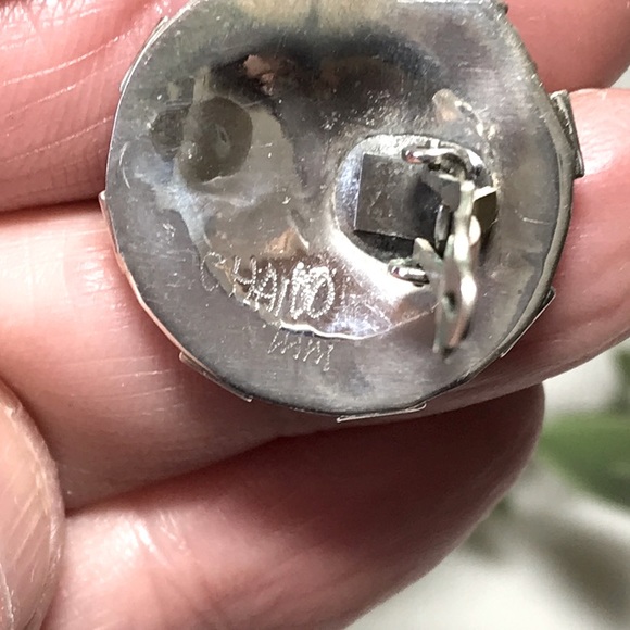 🌵Rare Vintage Zuni Chaido Earrings Inlaid Turquoise🌵 - Picture 5 of 6